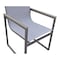Armen Living Bistro Outdoor Patio Dining Chair in Gray Powder Coated Finish, PK2 LCBICHGR - alternate 5